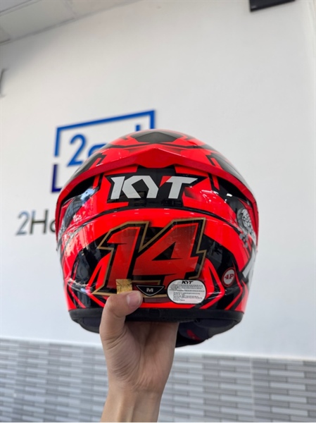 Mũ bảo hiểm FullFace KYT NF-R - Bản đặc biệt - Size M - Màu đỏ - Ngoại hình 98% - Kèm túi + Pinlock 2