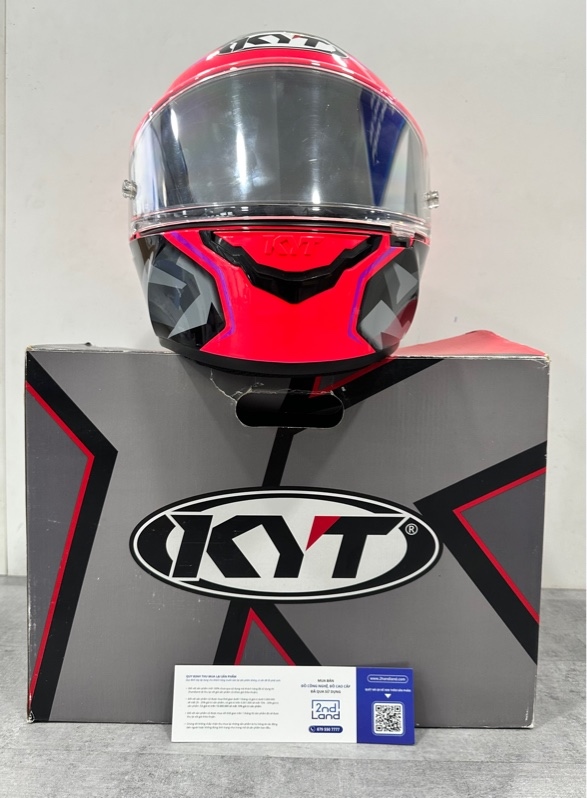 Mũ bảo hiểm fullface KYT NFR phiên bản tem Espargaro Fuxia 2017 - Size M - Màu đỏ - Ngoại hình 98% - Fullbox