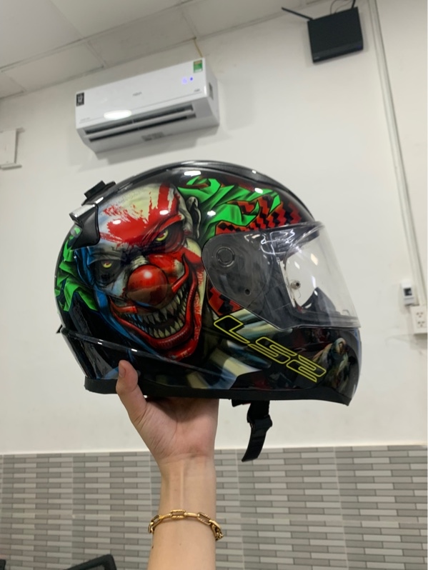 Mũ bảo hiểm fullface LS2 FF353 Joker - Size XL - Màu đen - Ngoại hình: 97% - Trầy - Body