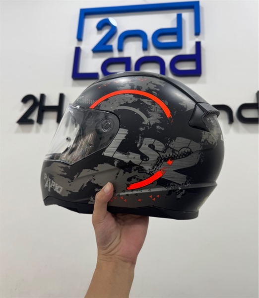 Mũ bảo hiểm Fullface LS2 FF353 Rapid II - Size XXXL - Màu xám - Ngoại hình 97% - Body 2