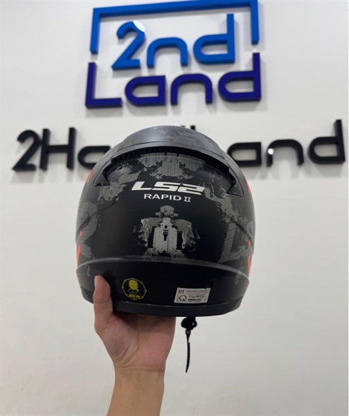 Mũ bảo hiểm Fullface LS2 FF353 Rapid II - Size XXXL - Màu xám - Ngoại hình 97% - Body 3