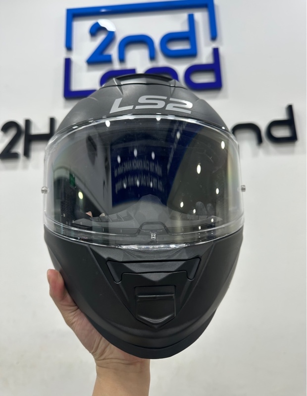 Mũ Bảo Hiểm Fullface LS2 FF800 Storm II - Size XL - Màu đen nhám - Ngoại hình 97% - Trầy viền , mất kính trong - Kèm túi đựng