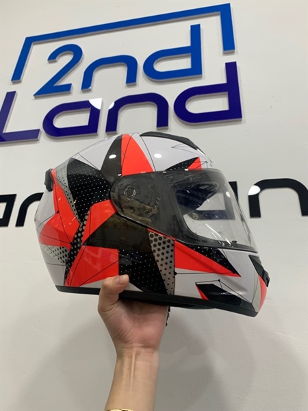 Mũ bảo hiểm Fullface LS2 Roohie AF352 - Size M - Màu trắng hồng - Ngoại hình: 97% - Trầy, kính xước nhẹ - Body