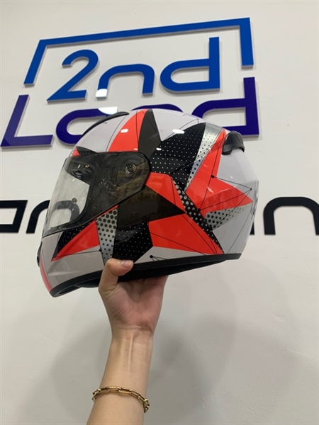 Mũ bảo hiểm Fullface LS2 Roohie AF352 - Size M - Màu trắng hồng - Ngoại hình: 97% - Trầy, kính xước nhẹ - Body 2