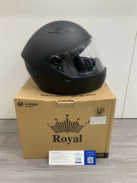 Mũ bảo hiểm Fullface Royal M136 - Màu đen - Ngoại hình: 98% - Box 1