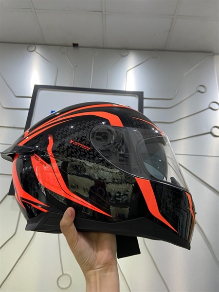 Mũ bảo hiểm Fullface YOHE 967 - Size XL - Màu đen cam - Ngoại hình: 97% - Body