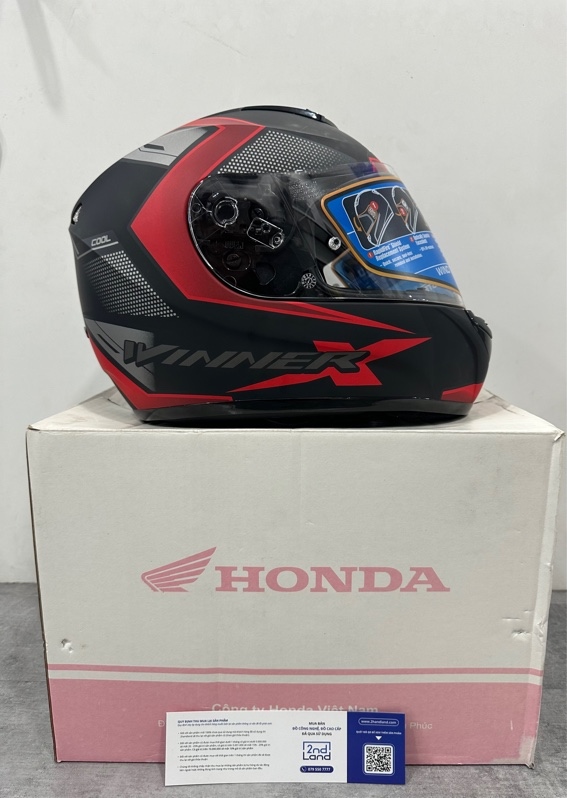 Mũ Bảo Hiểm HONDA WINNER X - Size XL - Màu đỏ đen - Ngoại hình 98% - Kèm box