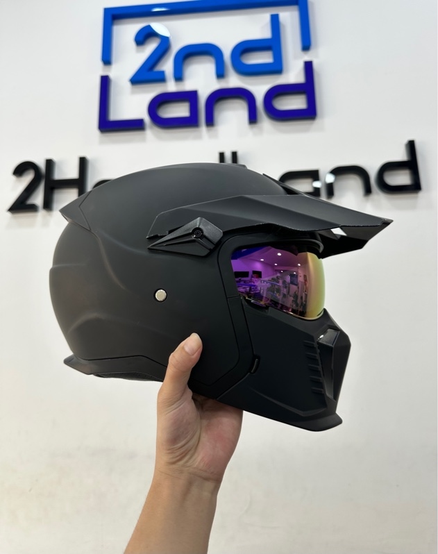 Mũ bảo hiểm ORZ Retro Street Fighter - Size M - Màu đen nhám - Ngoại hình 97% - Body