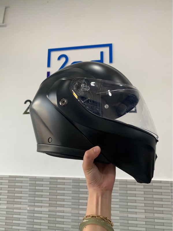 Mũ fullface AGV STREETMODULAR - Size M - Màu đen - Ngoại hình: 97% - Body trầy, xốp trong mốc - Body