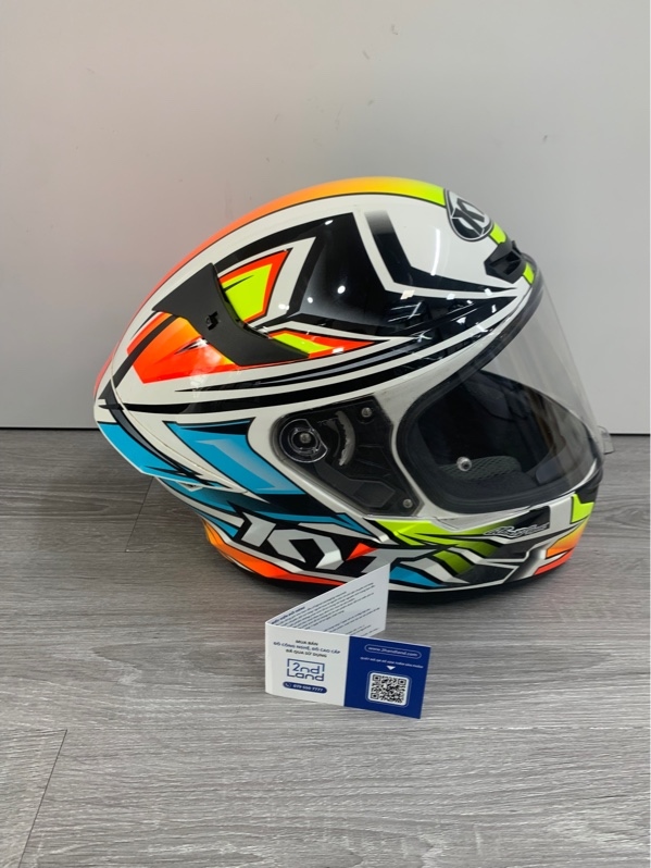 Mũ fullface KYT TT-Course Kasma Daniel - Size XL - Màu cam trắng - Ngoại hình: 97% - Body