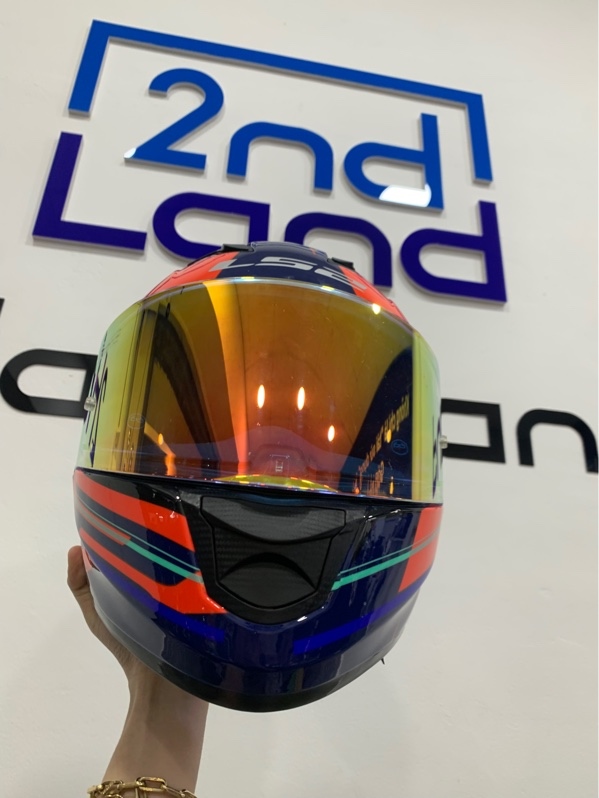 Mũ Fullface LS2 FF320 - Size M - Màu xanh neon - Ngoại hình: 97% - Đệm tróc da, kính trầy - Body