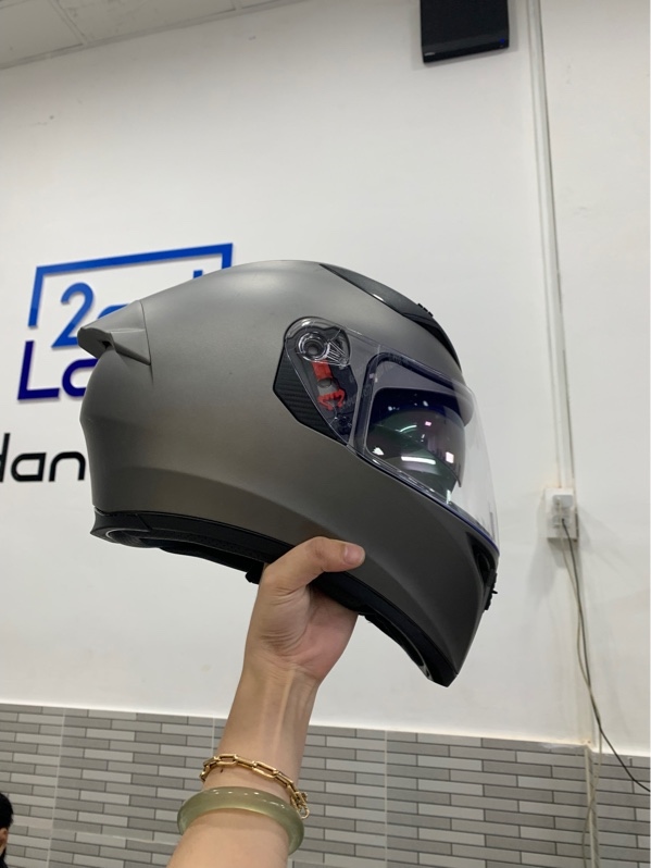 Mũ fullface Mũ Royal M138B 2 Kính - Size L - Màu xám - Ngoại hình: 97% - Trầy xước + kính trầy - Body