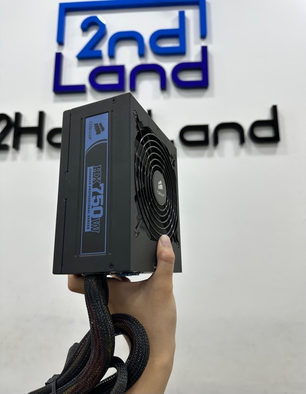 Nguồn Corsair HX750 750W -80 Plus Silver - Màu đen - Ngoại hình 97% - Fullbox