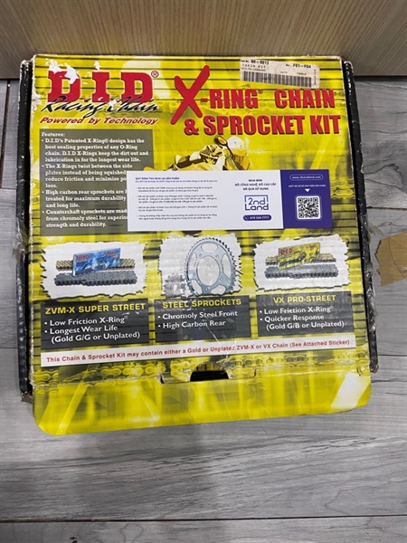 Nhông sên đĩa did xring chain & sprocket kit - Ngoại hình: 97% - Kèm Box 1