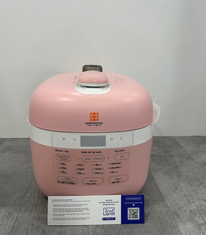 Nồi áp suất điện Hawonkoo PCH-500-GR 5 lít - Công suất 1000W - Màu hồng - Ngoại hình 99% - Openbox ( chưa qua sử dụng )