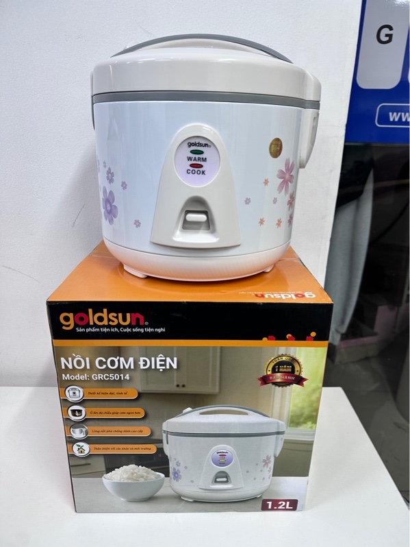 Nồi cơm điện Goldsun Model: GRC5014 - dung tích 1.2L - Màu trắng - Openbox