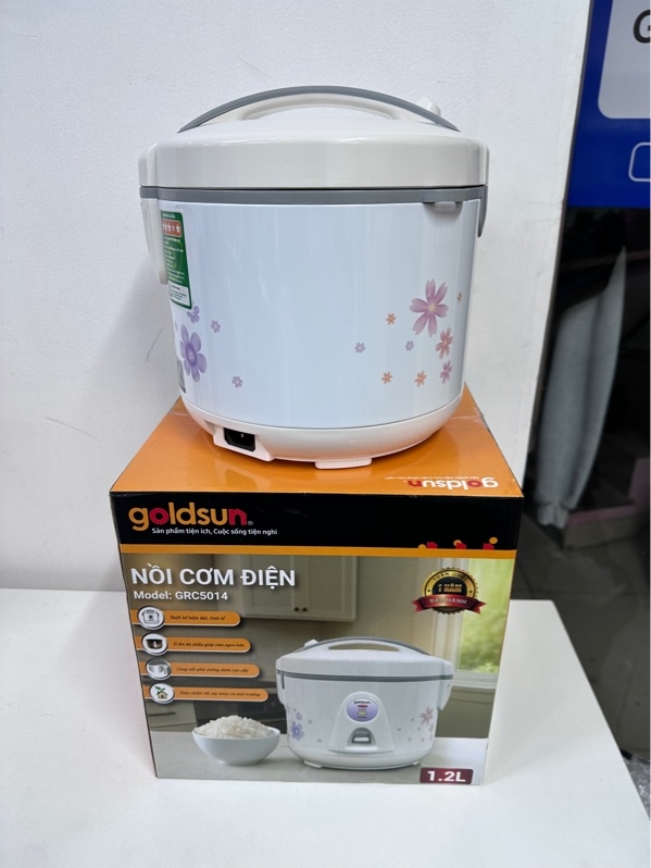 Nồi cơm điện Goldsun Model: GRC5014 - dung tích 1.2L - Màu trắng - Openbox