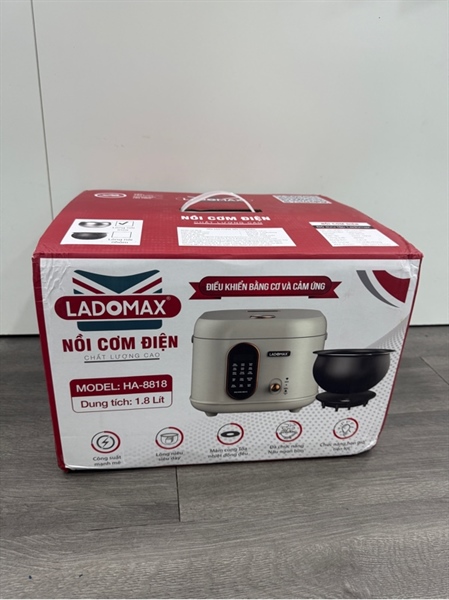 Nồi cơm điện Ladomax - Model HA-8818 - dung tích 1.8 Lít - Màu kem - Ngoại hình 98% - FullBox