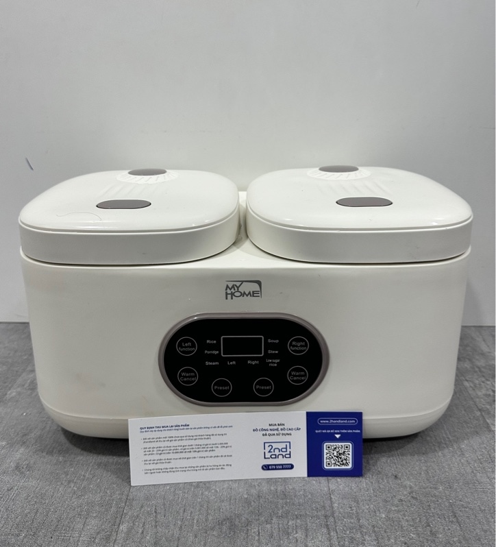 Nồi cơm điện My Home Double Rice Cooker 2 in 1 mã sản phẩm RC2101 - 220V-900W - Màu trắng - Ngoại hình 99% - Mới chưa sử dụng - Fullbox
