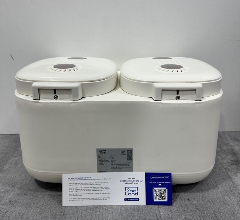 Nồi cơm điện My Home Double Rice Cooker 2 in 1 mã sản phẩm RC2101 - 220V-900W - Màu trắng - Ngoại hình 99% - Mới chưa sử dụng - Fullbox