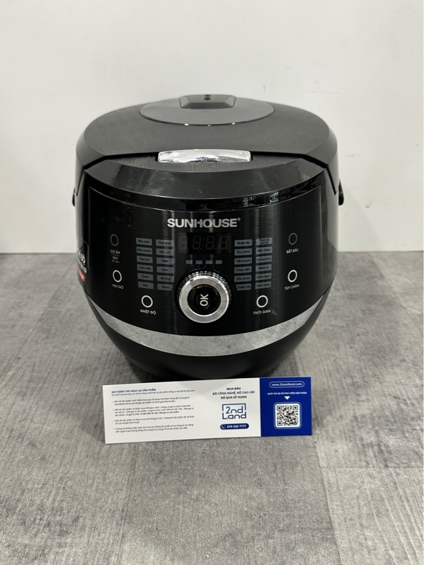 Nồi cơm Sunhouse SHD8911 - 1.8L, 21 Mode, 860W, 220v - Màu đen - Ngoại hình 97% - Kèm nguồn