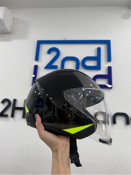 Nón 3/4 LS2 OF600 Copter - size M - Màu đen - Ngoại hình 98% - Body 1