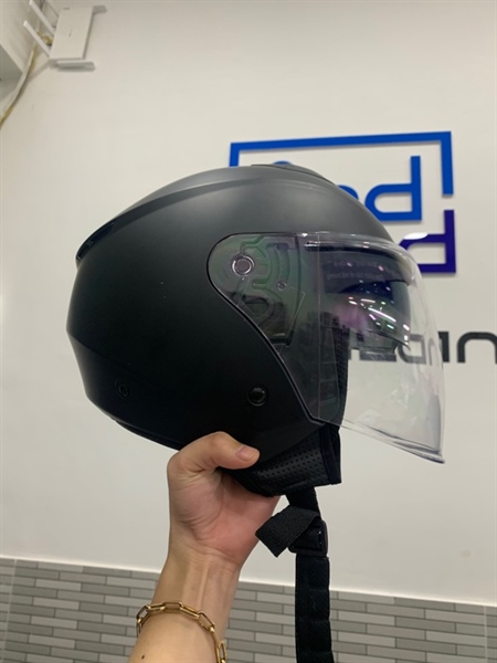 Nón 3/4 ROC 07 2 kính - Size M - Màu đen - Ngoại hình: 96% - Trầy kính - Body