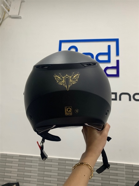 Nón 3/4 ROC 07 2 kính - Size M - Màu đen - Ngoại hình: 96% - Trầy kính - Body 1