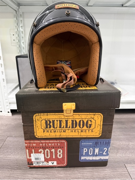 Nón bảo hiểm 3/4 BullDog - Size L - Màu đen - Ngoại hình 99% - Box