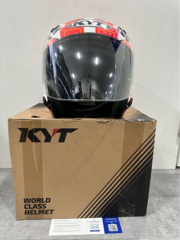 Nón bảo hiểm 3/4 KYT Venom Simone Corsi - Size XL - Màu đỏ đen - Ngoại hình 98% - Box + Túi