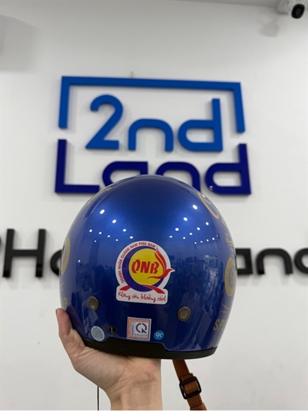 Nón bảo hiểm 3/4 Royal M139 - Size L - Màu xanh - Ngoại hình 98% - Logo tróc nhẹ - Body 2