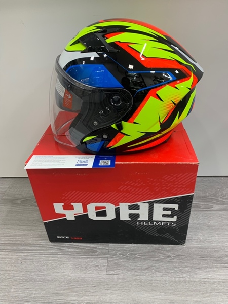 Nón bảo hiểm 3/4 Yohe 878 Kakalot - Size M - Màu đỏ - Ngoài hình: 98% - Box 2