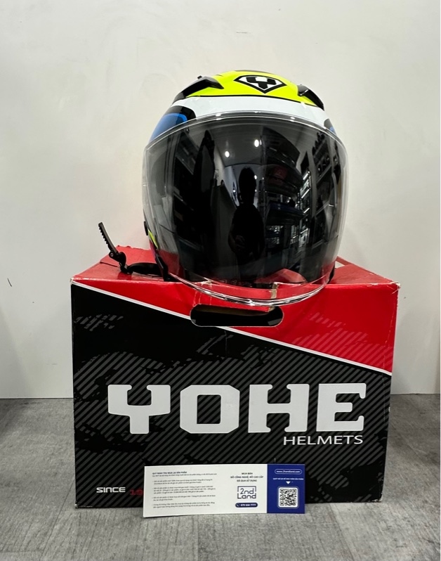 Nón bảo hiểm 3/4 Yohe OF878 Kakalot - Size M - Màu xanh - Ngoại hình 98% - Fullbox (box hơi xấu)