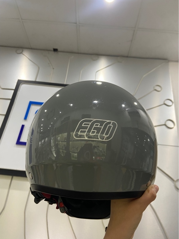 Nón Bảo Hiểm EGO E-5 - Size M - Fullface 2 kính , tháo mặt nạ được - Màu xám - Ngoại hình: 98% - Kèm túi