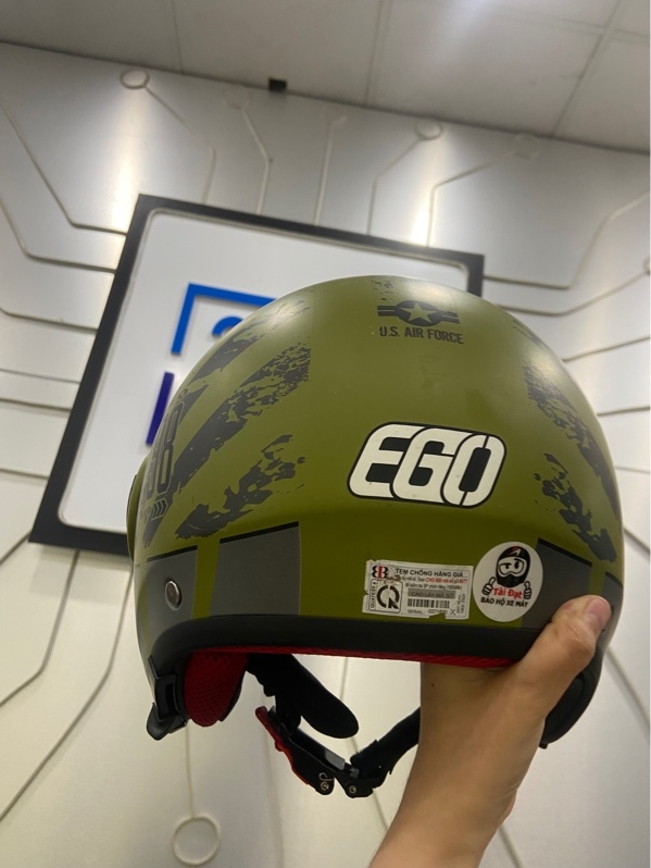 Nón Bảo Hiểm Ego E5 Camo - Size L 60cm - Màu xanh - Ngoại hình: 97% - Body