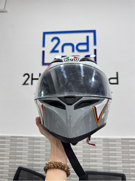 Nón bảo hiểm full face AGV K3 SV Bubble - Màu xám trắng đỏ - Size L - 60-7|1/2 - Ngoại hình 97% - Body 1