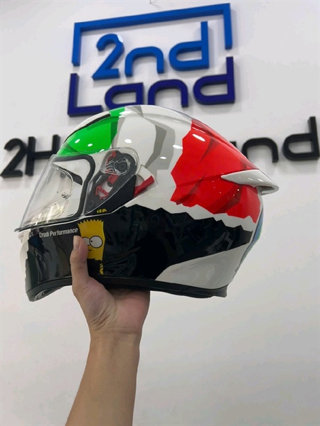 Nón bảo hiểm Fullface AGV SV Morbidelli 2017 - Size L - Màu trắng - Ngoại hình 97% - Kèm túi 2