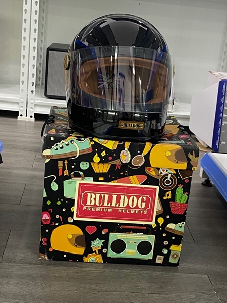 Nón bảo hiểm FullFace BullDog Classico 2 - Size S - Màu đen - Ngoại hình 98% - Kèm Box