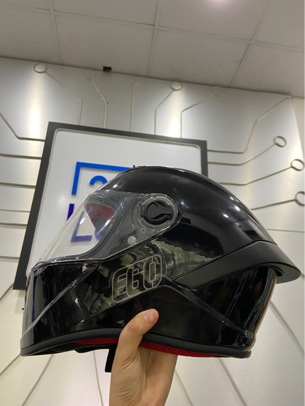 Nón bảo hiểm Fullface EGO E7 - Size M - Màu đen - Ngoại hình: 97% - Bung cao su sau - Body