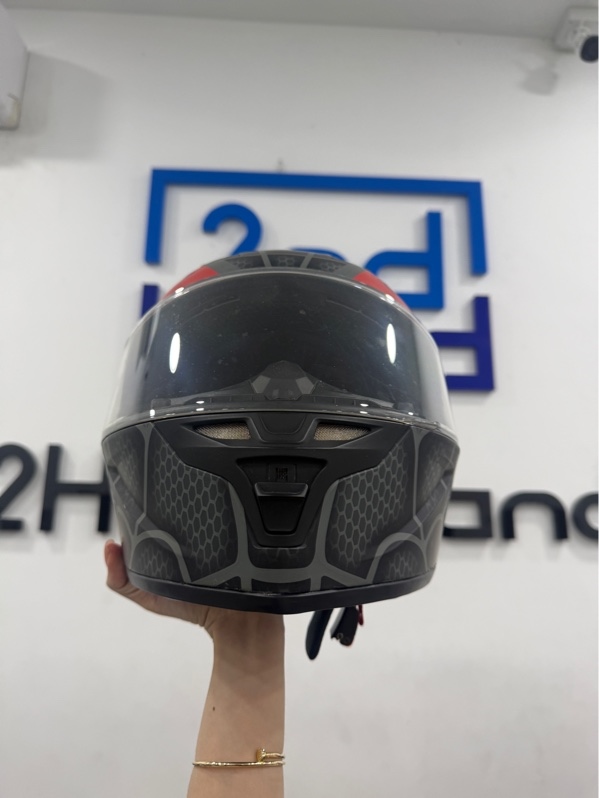 Nón bảo hiểm Fullface EGO Kestrel - size L - Màu xám - Ngoại hình 96.5% - Trầy sâu nhiều , ố, khe thoát gió dơ, kính trầy, nứt , cao su nón dán lại - Kèm túi
