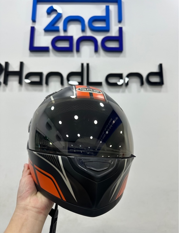 Nón bảo hiểm Fullface GRS A801K - Size L - Màu đen cam - Ngoại hình 97.5% - Xước dăm - Body