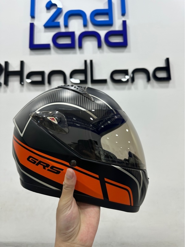 Nón bảo hiểm Fullface GRS A801K - Size L - Màu đen cam - Ngoại hình 97.5% - Xước dăm - Body