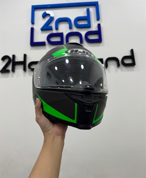 Nón bảo hiểm Fullface HJC IS-17 - Size XL - Màu đen xanh lá - Ngoại hình 97% - Body