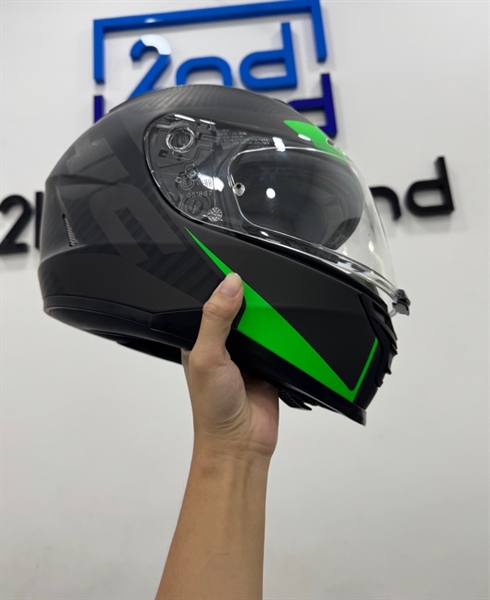 Nón bảo hiểm Fullface HJC IS-17 - Size XL - Màu đen xanh lá - Ngoại hình 97% - Body 1