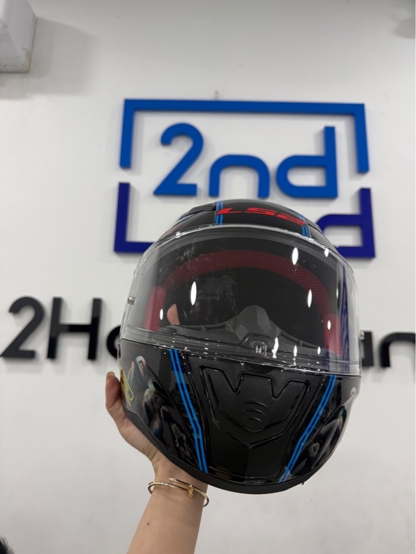 Nón bảo hiểm Fullface LS2 FF353 Rapid - size L - Màu đen - Ngoại hình 97% - Nón trầy nhiều , kính trầy nhiều - Body