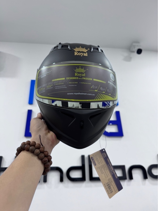 Nón bảo hiểm Fullface Royal M266 - size XL - Màu đen - Ngoại hình 98% - túi đựng