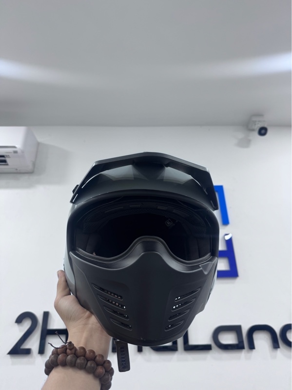 Nón bảo hiểm Fullface tháo hàm, Ego-E51 - size XL - Màu xám - Ngoại hình 97% - Trầy xước - Body