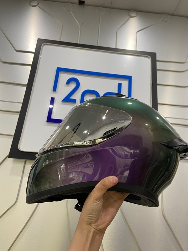 Nón bảo hiểm Fullface Vega Bolt - Size 57cm - Màu chuyển tím xanh - Ngoại hình: 98% - Body