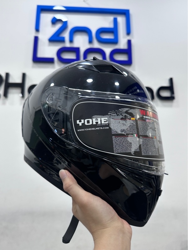 Nón bảo hiểm Fullface Yohe 978 - Size L - Màu đen - Ngoại hình 98% - Kèm kính thay