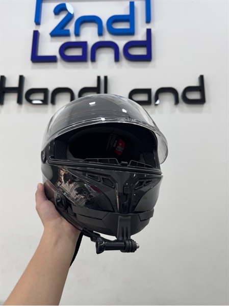 Nón bảo hiểm Fullface Yohe 978 - Size XL - Màu đen - Ngoại hình 96% - Trầy, bể ngàm gắn kính - Kèm tai nghe bluetooth KC002